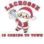 Epic Ladies Lacrosse Is Coming To Town Santa V-Neck Graphic T-Shirts