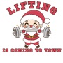 Epic Adult/Youth Lifting Is Coming To Town Santa Cotton Graphic T-Shirts