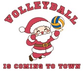 Epic Adult/Youth Volleyball Is Coming To Town Santa Cotton Graphic T-Shirts