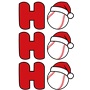 Epic Adult/Youth Baseball Ho Ho Ho Christmas Greetings Cotton Graphic T-Shirts