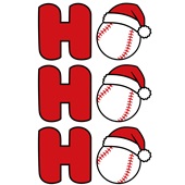 Epic Ladies Baseball Ho Ho Ho Christmas Greetings V-Neck Graphic T-Shirts