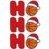 Epic Adult/Youth Basketball Ho Ho Ho Christmas Greetings Cotton Graphic T-Shirts