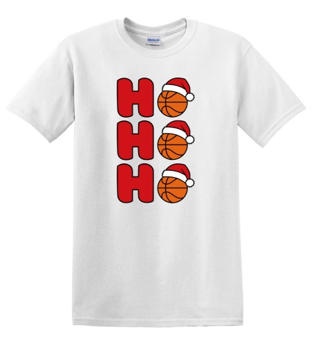 Epic Adult/Youth Basketball Ho Ho Ho Christmas Greetings Cotton Graphic T-Shirts. Free shipping.  Some exclusions apply.