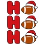 Epic Adult/Youth Football Ho Ho Ho Christmas Greetings Cotton Graphic T-Shirts
