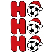 Epic Adult/Youth Soccer Ho Ho Ho Christmas Greetings Cotton Graphic T-Shirts