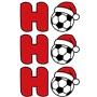 Epic Soccer Ho Ho Ho Christmas Greetings Long Sleeve Cotton Graphic T-Shirts