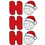 Epic Adult/Youth Volleyball Ho Ho Ho Christmas Greetings Cotton Graphic T-Shirts