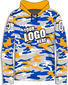 Long-Sleeve Sublimated Hood Tee - Custom "Camo" Cool Performance Unisex Warmup Gear