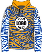 Long-Sleeve Sublimated Hood Tee - Custom "Wild" Cool Performance Unisex Warmup Gear