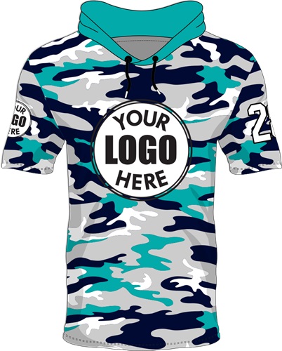 Sublimated Hood Tee - Custom "Camo" Cool Performance Unisex Tee