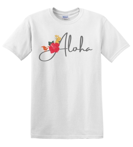 Epic Adult/Youth Aloha Hawaii Greeting Local Flower Bird Cotton Graphic T-Shirts. Free shipping.  Some exclusions apply.