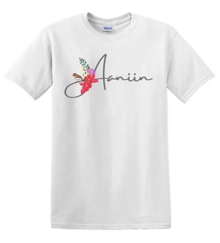 Epic Adult/Youth Aaniin Ojibwe Greeting Local Flower Bird Cotton Graphic T-Shirts. Free shipping.  Some exclusions apply.