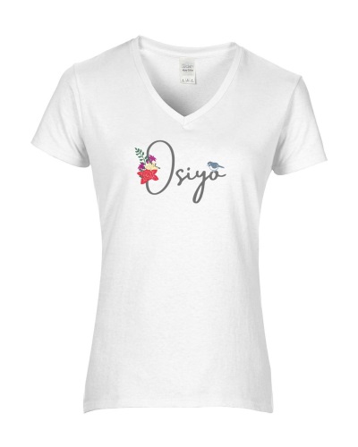 Epic Ladies Osiyo Cherokee Greet Native Flower Bird V-Neck Graphic T-Shirts  | Epic Sports