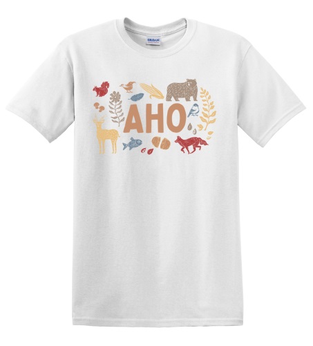 Epic Adult/Youth A'ho Indigenous Native Thanks Greeting Cotton Graphic T-Shirts. Free shipping.  Some exclusions apply.