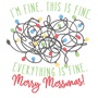 Epic Ladies Everything is Fine Merry Messmas Long Sleeve Graphic T-Shirts