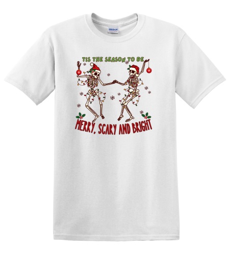 Epic Adult/Youth Tis the Season to be Merry Scary Bright Cotton Graphic T-Shirts. Free shipping.  Some exclusions apply.