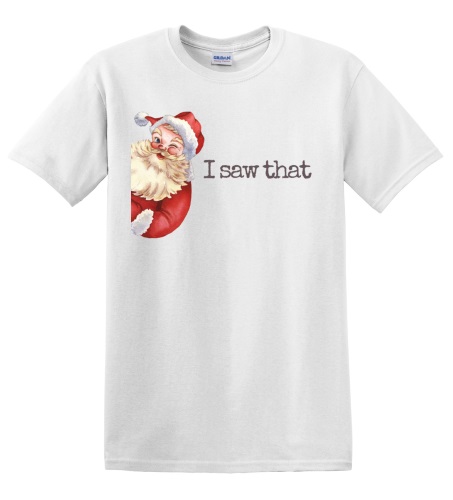 Epic Adult/Youth I Saw That Santa Jesus Meme Dark Text Cotton Graphic T-Shirts. Free shipping.  Some exclusions apply.