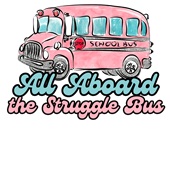 Epic Ladies All Aboard The Struggle Bus V-Neck Graphic T-Shirts