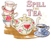 Epic Ladies Spill The Tea V-Neck Graphic T-Shirts