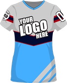 Sublimated Womens/Girls V-Neck Jersey - Custom "Spirit" Cool Performance Tee