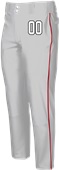 Sublimated Open Bottom Baseball Pant - Single Stripe