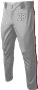 Sublimated Open Bottom Baseball Pant - Double Stripe