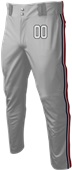 Sublimated Open Bottom Baseball Pant - Triple Stripe