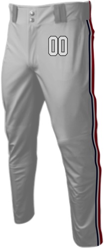 Sublimated Open Bottom Baseball Pant - Triple Stripe