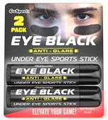 GoSports Anti Glare Under Eye 2 Pack Black Sports Stick for Football, Baseball, Softball