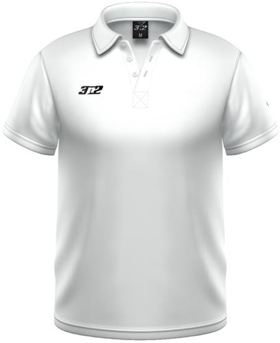 3n2 Loose Fit Wick Performance Polo Shirt White