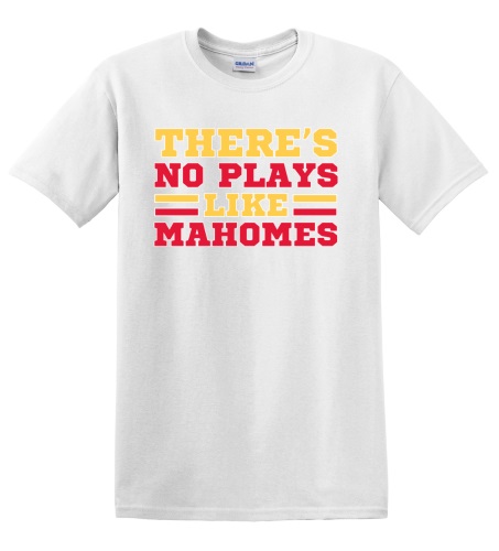 Epic Adult/Youth There’s No Plays Like Mahomes KC Outline Cotton Graphic T-Shirts. Free shipping.  Some exclusions apply.