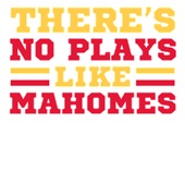 Epic Ladies There’s No Plays Like Mahomes KC Outline V-Neck Graphic T-Shirts