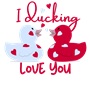 Epic Adult/Youth I Ducking Love You Valentines Duck Cotton Graphic T-Shirts