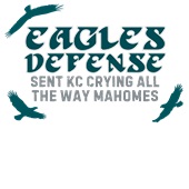 Epic Adult/Youth Eagles Defense Sent KC Crying Mahomes Cotton Graphic T-Shirts