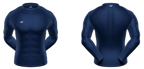 3n2 KZONE Warm Long Sleeve Shirt Tight Fit Navy