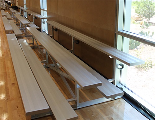 Gared Spectator Tip n' Roll 21' Low Rise Bleacher, 3 Row TRB0321LR