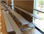 Gared Spectator Tip n' Roll 7' 6" Low Rise Bleacher, 4 Row TRB0408LR