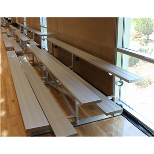 Gared Spectator Tip n' Roll 15' Low Rise Bleacher, 4 Row TRB0415LR