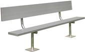 Gared Spectator 15' Surface Mount Bench With Back BE15SMWB