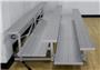 Gared Spectator Tip n' Roll 21' Low Rise Bleacher, 3 Row, Double Foot Plank TRB0321DFLR