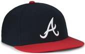 Outdoor Cap MLB-450 High Crown Flat Visor Home Cap Atlanta Braves 1ATH