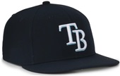 Outdoor Cap MLB-450 High Crown Flat Visor Home Cap Tampa Bay Rays 1TBH