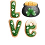 Epic Ladies LOVE Happy Saint Patrick's Day Pot Gold V-Neck Graphic T-Shirts