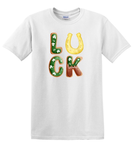 Epic Adult/Youth LUCK Happy Saint Patrick's Day Gold Cotton Graphic T-Shirts. Free shipping.  Some exclusions apply.