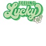 Epic Ladies Feeling Lucky Saint Patrick's Day Clover V-Neck Graphic T-Shirts