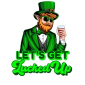 Epic Adult/Youth Let's Get Lucked Up St. Patricks Day Cotton Graphic T-Shirts