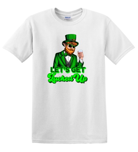 Epic Adult/Youth Let's Get Lucked Up St. Patricks Day Cotton Graphic T-Shirts. Free shipping.  Some exclusions apply.