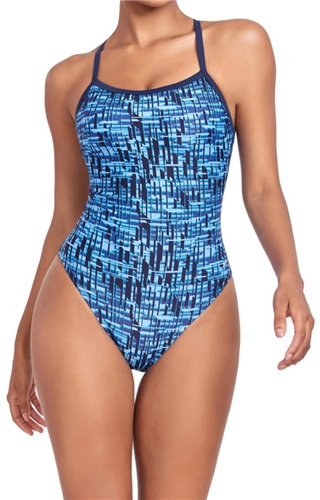 Adoretex Girl's/Women's Printed One Piece Thin Strap Athletic Swimsuit (FN049)