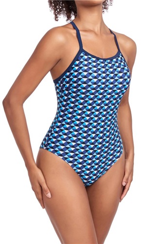 Adoretex Girl's/Women's Printed One Piece Thin Strap Athletic Swimsuit (FN050)