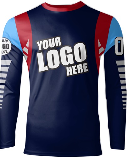 Custom Shooting Shirt - Sublimated "TrackerUnit" Long-Sleeve Unisex Crew Tee